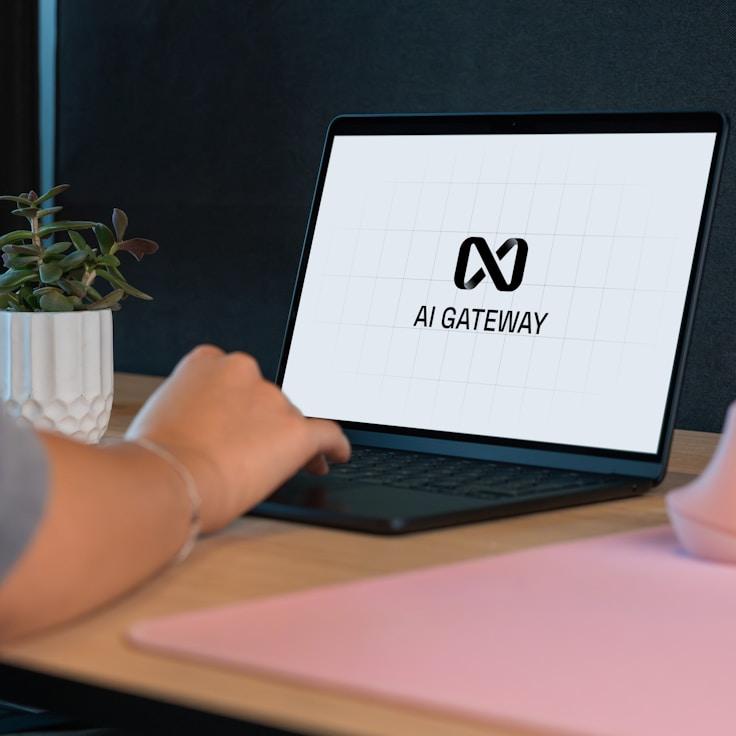Mobile app project planning workspace with devices and development tools